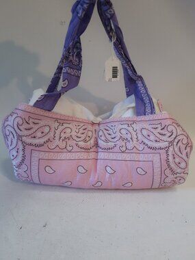NWT Womens Tina Demel White, Pink, Purple Bandana Towel